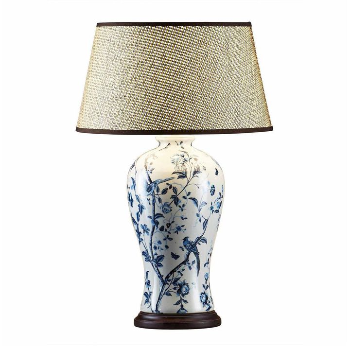 Ashleigh Ceramic Table Lamp Base Blue and White