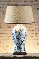 Ashleigh Ceramic Table Lamp Base Blue and White