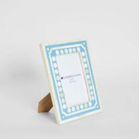 Zena Bone Inlay Photo Frame Light Blue 5x7
