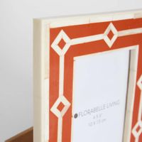 Sasha Bone Inlay Photo Frame Orange 4x6