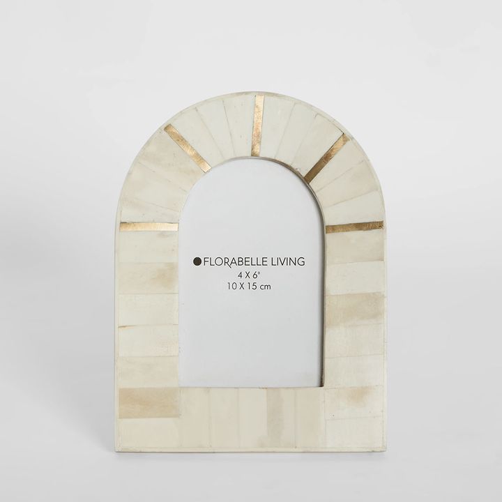 Orla Arch Bone Inlay White Photo Frame 4x6