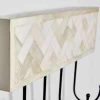 Vada Bone Inlay White Wall Hooks
