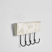 Vada Bone Inlay White Wall Hooks