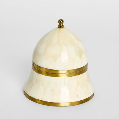 Suki Brass Box Large White