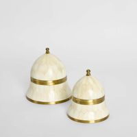 Suki Brass Box Medium White