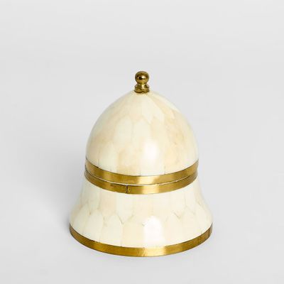 Suki Brass Box Medium White