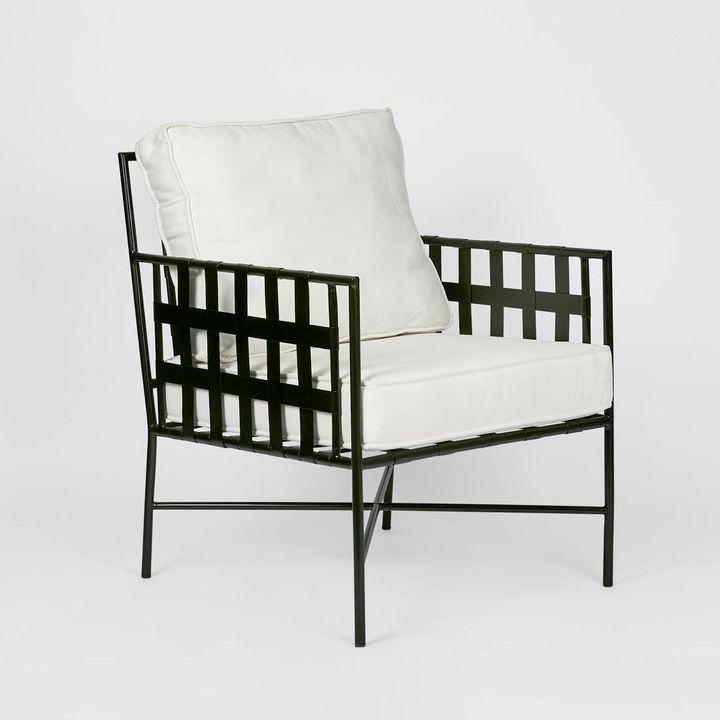 Sheffield Arm Chair Outdoor White Cushions