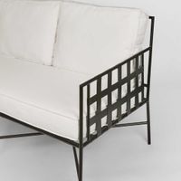 Sheffield Sofa Outdoor 2 Seater White Cushions