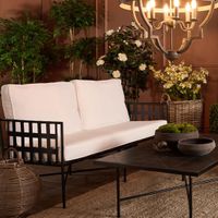 Sheffield Sofa Outdoor 2 Seater White Cushions