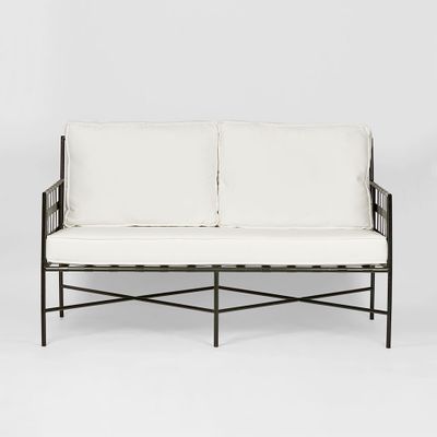 Sheffield Sofa Outdoor 2 Seater White Cushions