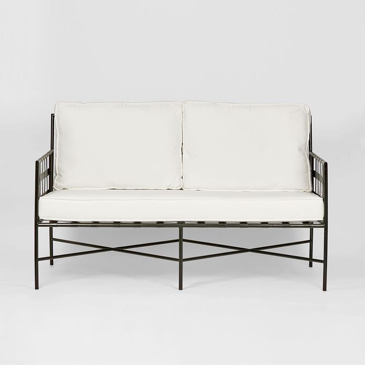 Sheffield Sofa Outdoor 2 Seater White Cushions