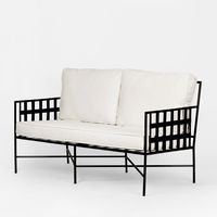 Sheffield Sofa Outdoor 2 Seater White Cushions