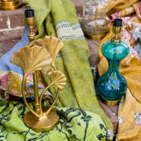 Lotus Leaf Table Lamp Base only Brass