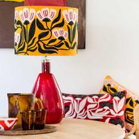 AD Daisy Velvet Drum Shade Yellow