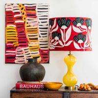 AD Daisy Velvet Drum Shade Rust