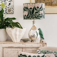 AD Daisy Velvet Drum Shade Sage Green