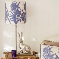 Narcissus Linen Drum Shade Lavender