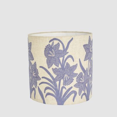 Narcissus Linen Drum Shade Lavender