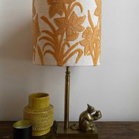 Narcissus Linen Drum Shade Yellow