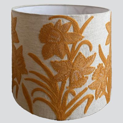 Narcissus Linen Drum Shade Yellow