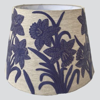 Narcissus Linen Tapered Shade Lavender