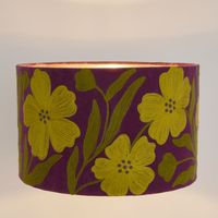 Poppy Velvet Drum Shade Purple Multi