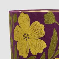 Poppy Velvet Drum Shade Purple Multi