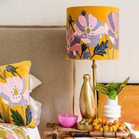 Wildflower Velvet Drum Shade Yellow Multi