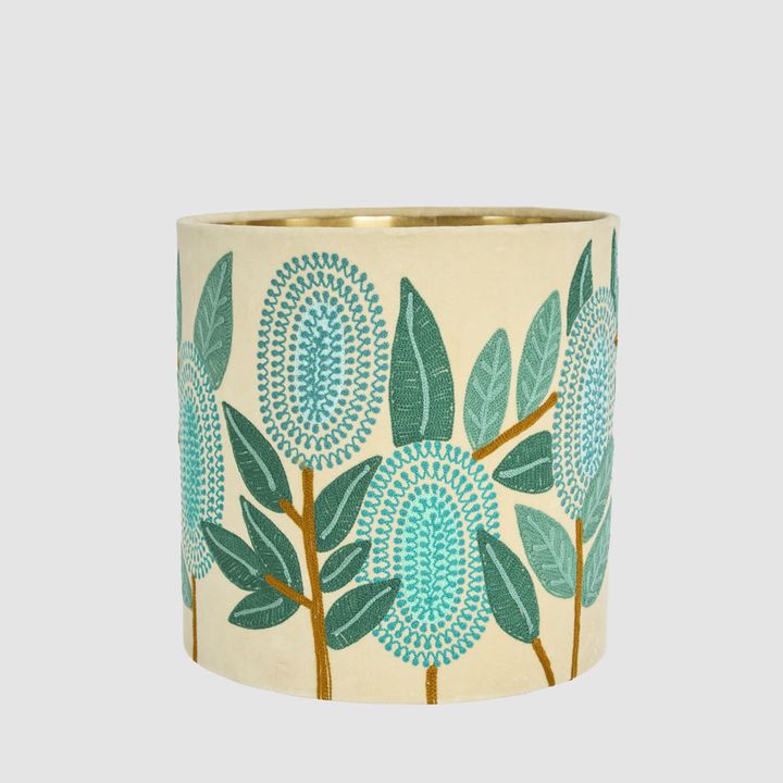 Velvet Drum Shade - Banksia - Turquoise Multi Medium