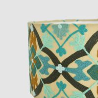 Mosaic Cottom Drum Shade Turquoise Multi