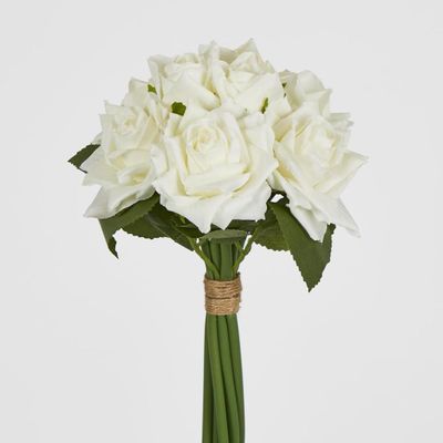 White Rose Bouquet x 8 5 Large 3 Small
