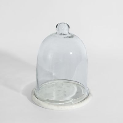 Franche Tall Cloche Marble White