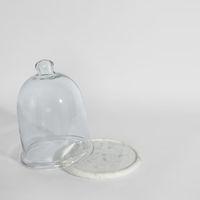 Franche Tall Cloche Marble White