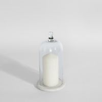 Franche Candle Cloche Marble White