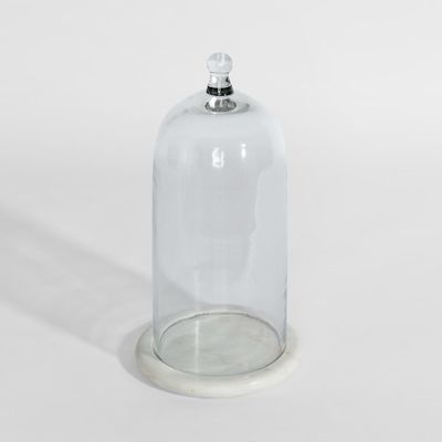 Franche Candle Cloche Marble White