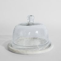 Franche  Wide Cloche Marble White