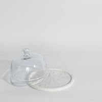 Franche  Wide Cloche Marble White