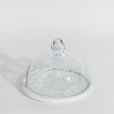 Franche  Small Cloche Marble White
