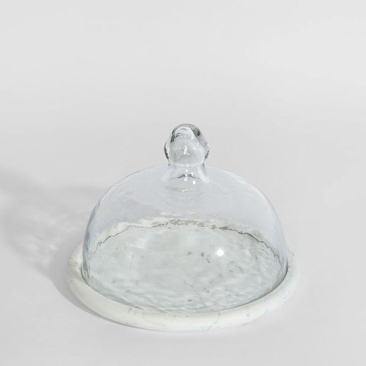 Franche  Small Cloche Marble White