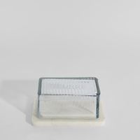 Franche  Butter Dish Marble White