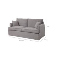 Slip Cover Only - Byron Hamptons 3 Seat Sofa Pebble Grey