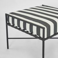 Sheffield Ottoman Outdoor B/W Stripe Cushion