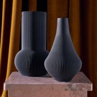 Verne 3D Vase LGE Black