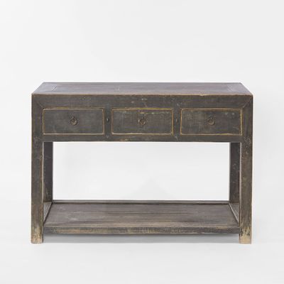 Shanxi Elm Console With 3 Drawers 150 Years Old
