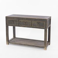 Shanxi Elm Console With 3 Drawers 150 Years Old