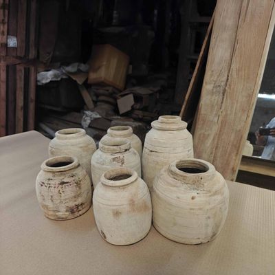 Decorative Wooden Pot Small