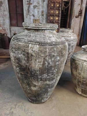 Decorative Wooden Clay Pot Small