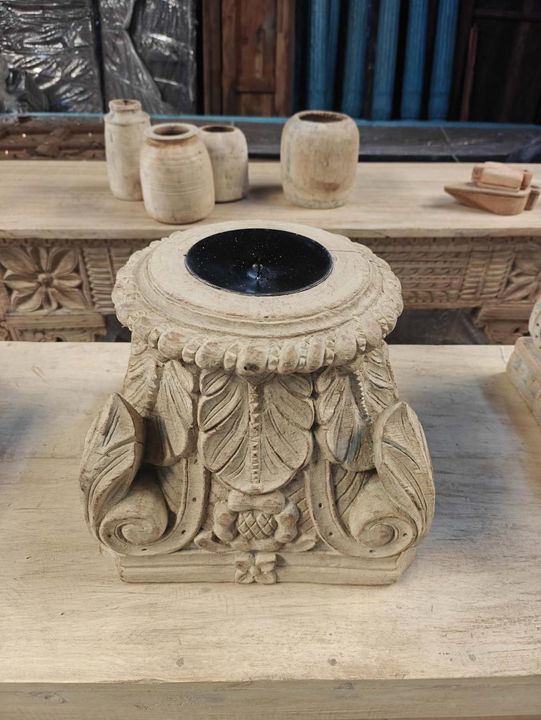 Decorative Wooden Candle Holder A
