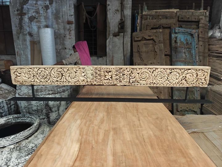 Decorative Wooden Carving Panel on Stand