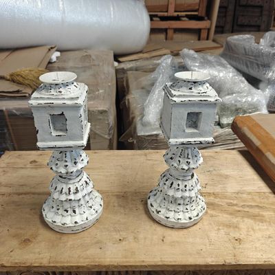 Decorative Wooden Candle Holder B